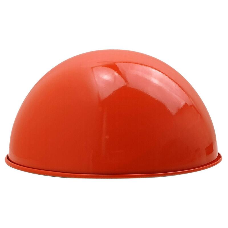 Ledson 40cm Retro Dome Lampshade - Orange Easy Fit Pendant Light Cover