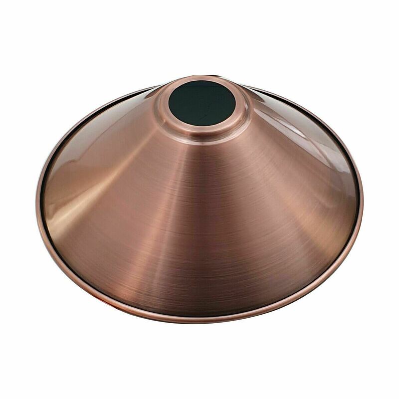 Ledsone Metal Cone Lampshade - Easy Fit Ceiling Pendant Light Shade 22 X 10cm