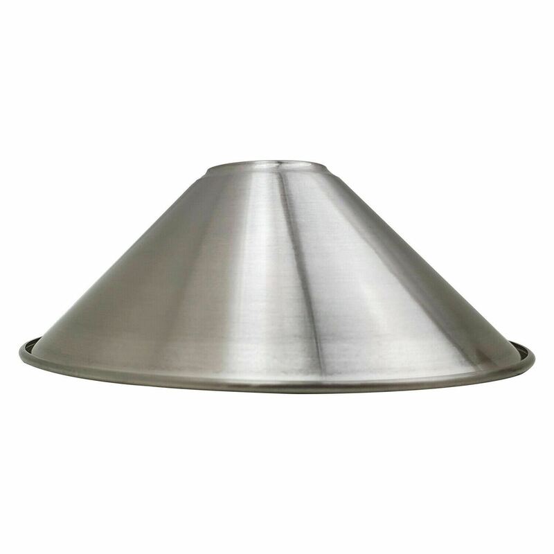 Ledsone Metal Cone Lampshade Easy Fit Ceiling Pendant - 22cm