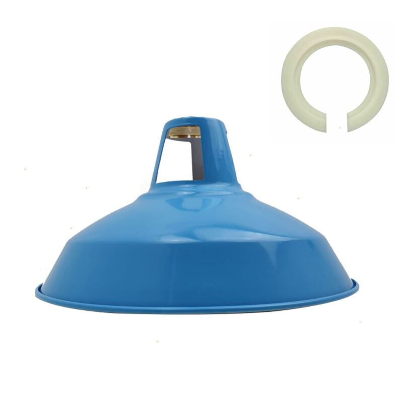 Metal Barn Pendant Lampshade - Industrial Retro Ceiling Light Fixture - Various Colours
