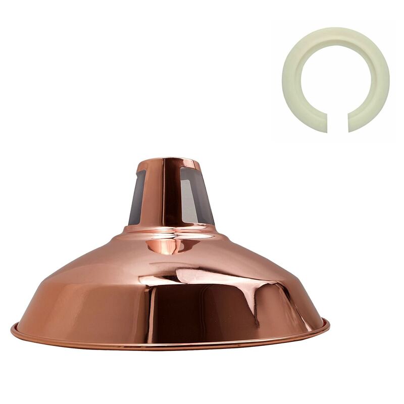 Metal Barn Pendant Lampshade - Retro Industrial Style, Various Colours