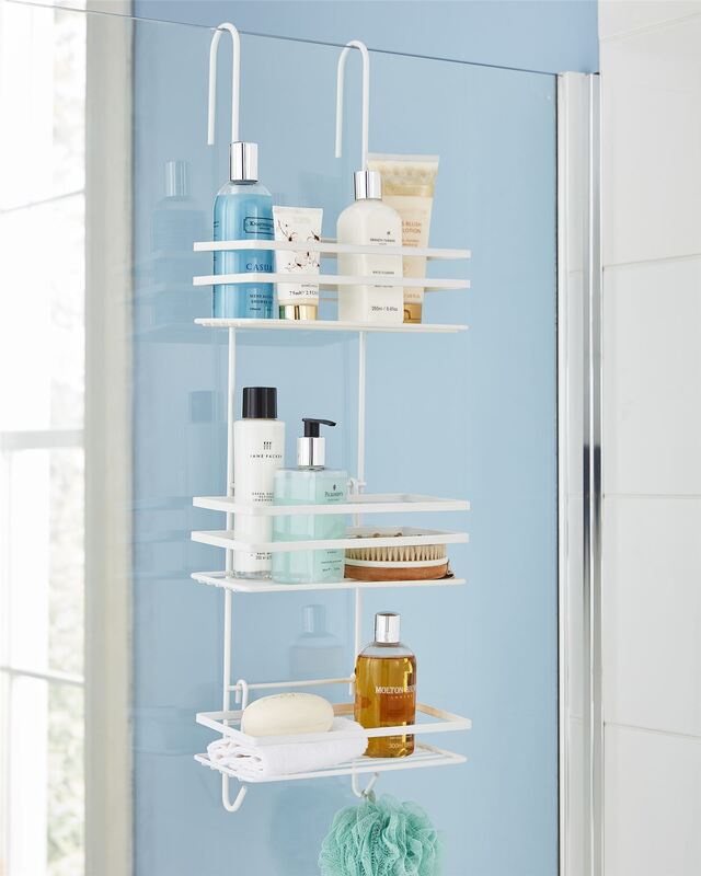 3-tier Rust-resistant Hanging Shower Organiser Caddy - White