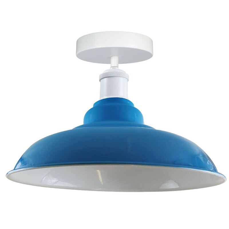 Ledsone Metal Industrial Flush Mount Bowl Ceiling Light - Indoor Lighting