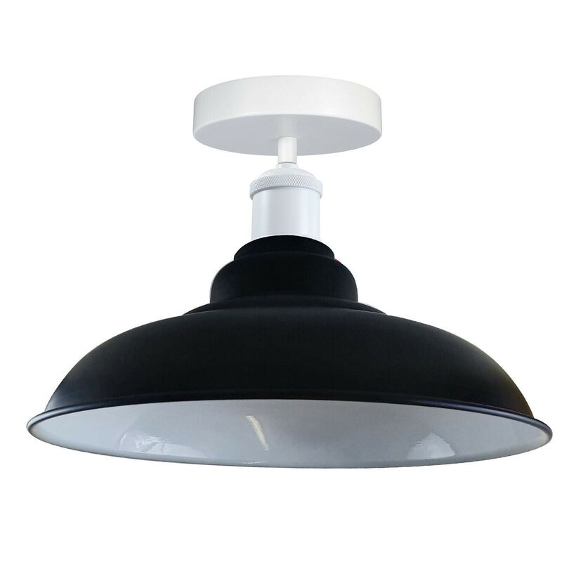 Ledsone Metal Bowl Ceiling Light - Flush Mount, Industrial, Indoor Lighting