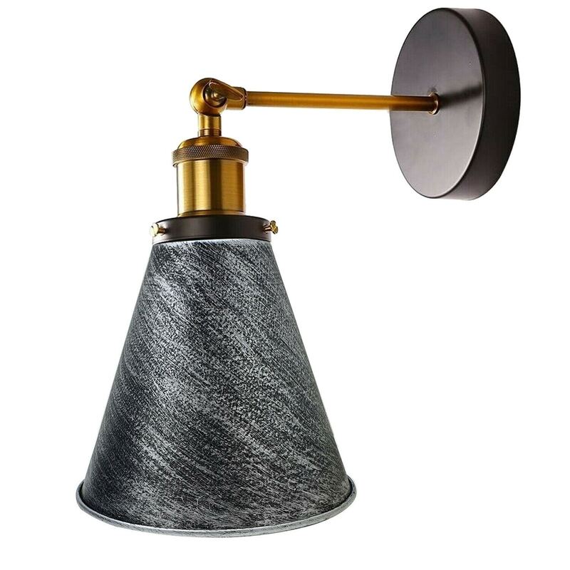 Ledsone Vintage Industrial Cone Wall Light - Metal Indoor Lighting Fixture