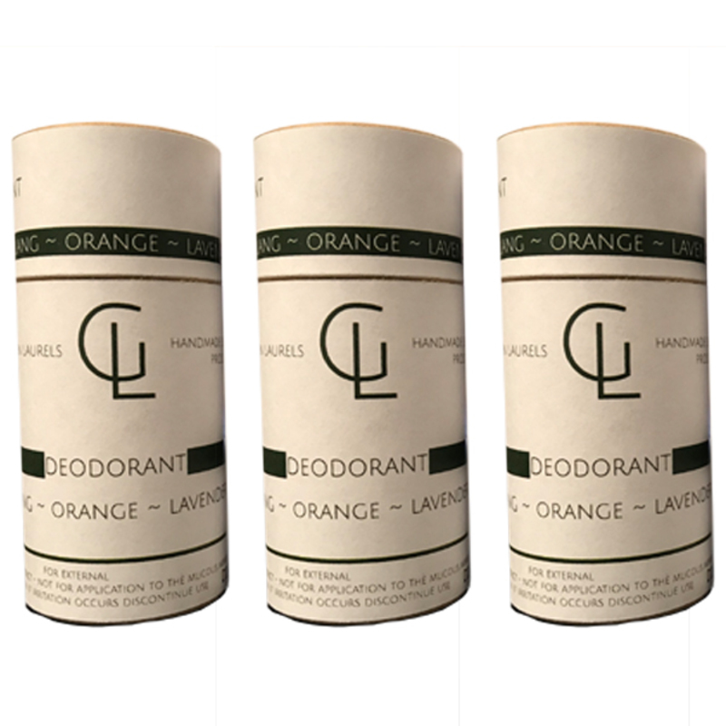 Green Laurels Natural Deodorant Ylang Orange Lavender Scent 40ml X3 Tubes