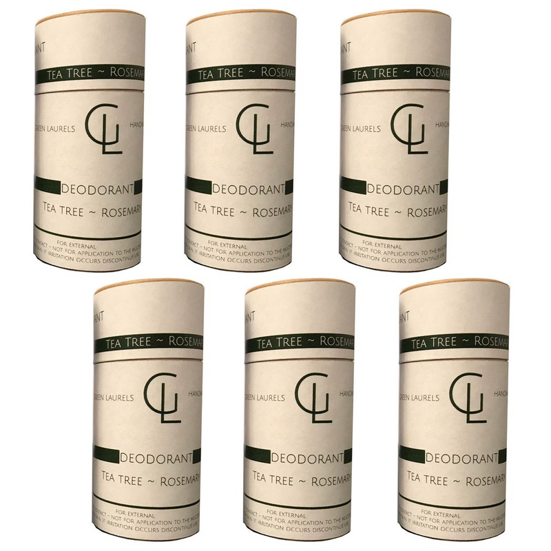 Green Laurels Tea Tree Rosemary Natural Deodorant Multipack - 6 X 40ml Tubes
