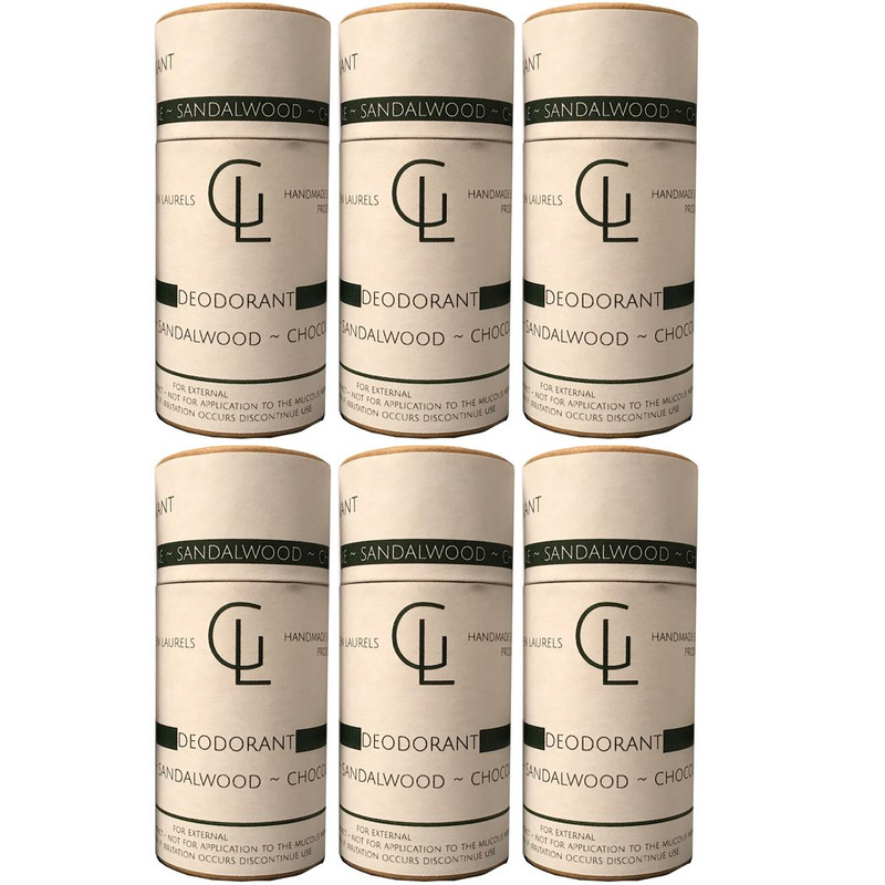 Green Laurels Natural Deodorant Pine, Sandalwood, Chocolate 40ml X 6 Tubes