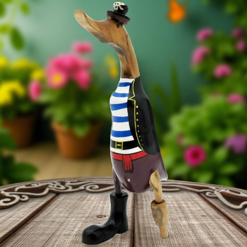 Msl 45cm Pirate Duck - Indoor/outdoor Decorative Figurine