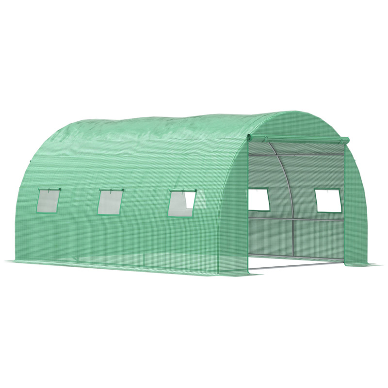 Outsunny Walk-in Greenhouse 4x3x2 Metres - Green