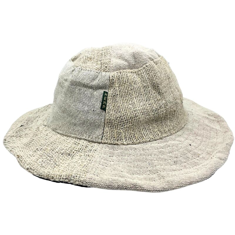 Hemp & Cotton Boho Festival Hat - Shapeable Brim - Natural