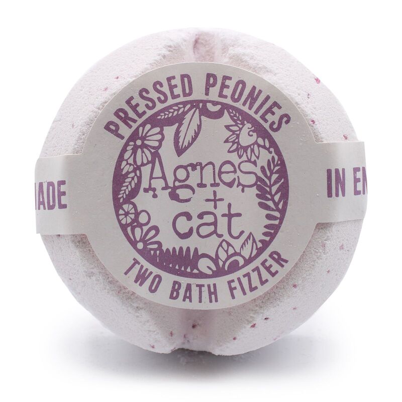 Floral Bath Fizzer - Pressed Peonies - Handmade In Sheffield