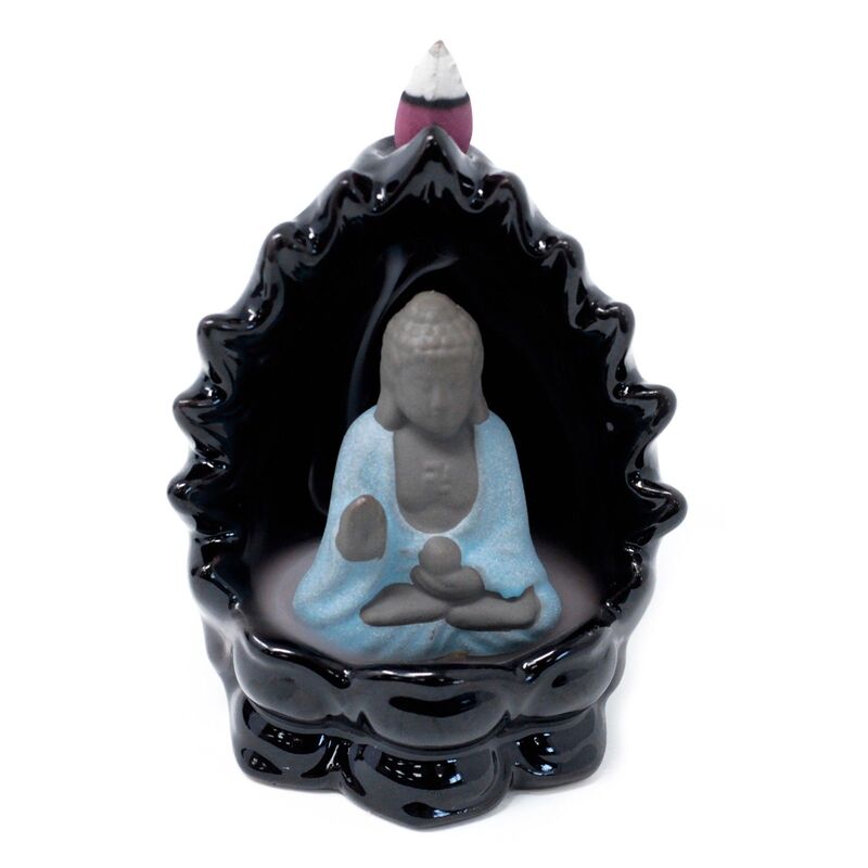 Backflow Incense Burner Buddha With Lights For Relaxing Ambiance