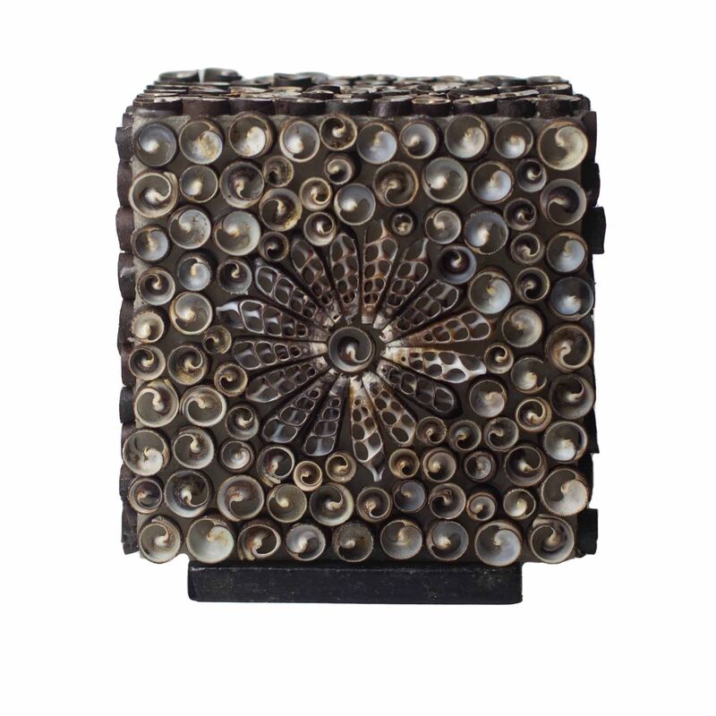 Seashell Lamp - Chocolate Twist Square Shade - 15cm