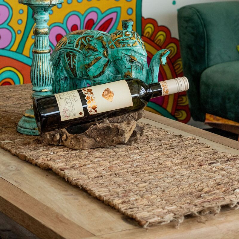 Handcrafted Water Hyacinth Table Runner - Sustainable Robusta Hue Fringe Detail 150cm X 36cm