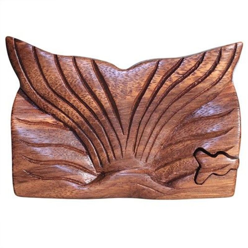 Sheesham Wood Puzzle Box With Hidden Compartment - Handcrafted In Bali