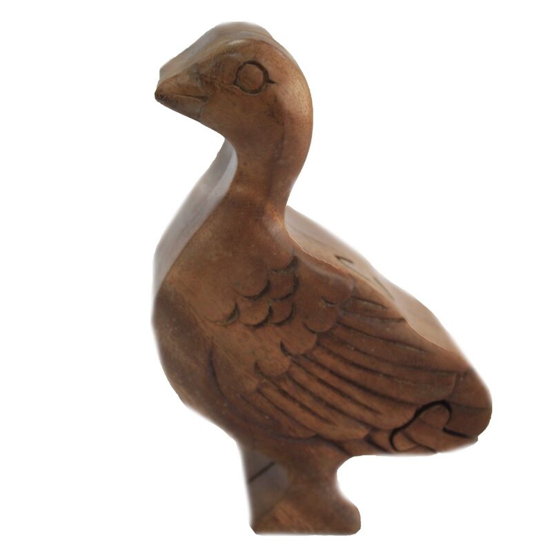 Sheesham Wood Puzzle Box - Pretty Duck - Indian Design - Handcrafted In Bali