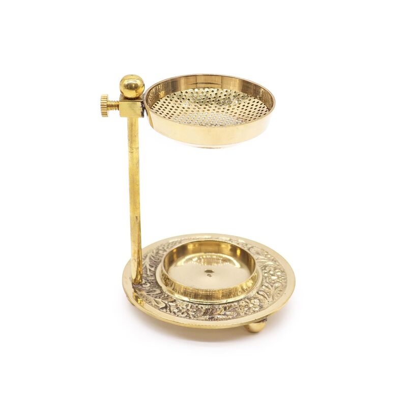 Adjustable Brass Resin Incense Warmer - Height Adjustable Home Fragrance Diffuser
