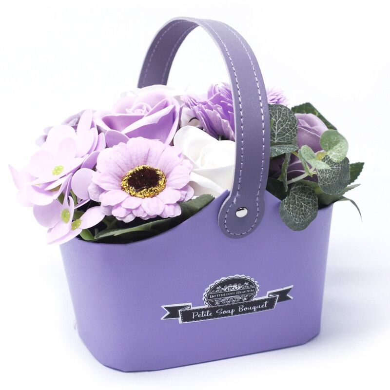 Bath Bomb Bouquet Petite Basket - Soft Lavender