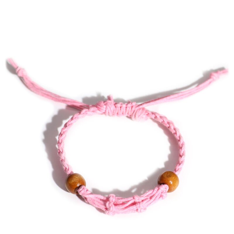Pink Gemstone Bracelet Cord - Adjustable Crafting Jewellery String