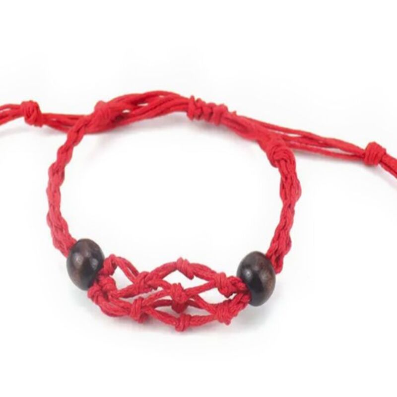 Red Gemstone Bracelet Cord - Adjustable, Durable, For Jewellery Making