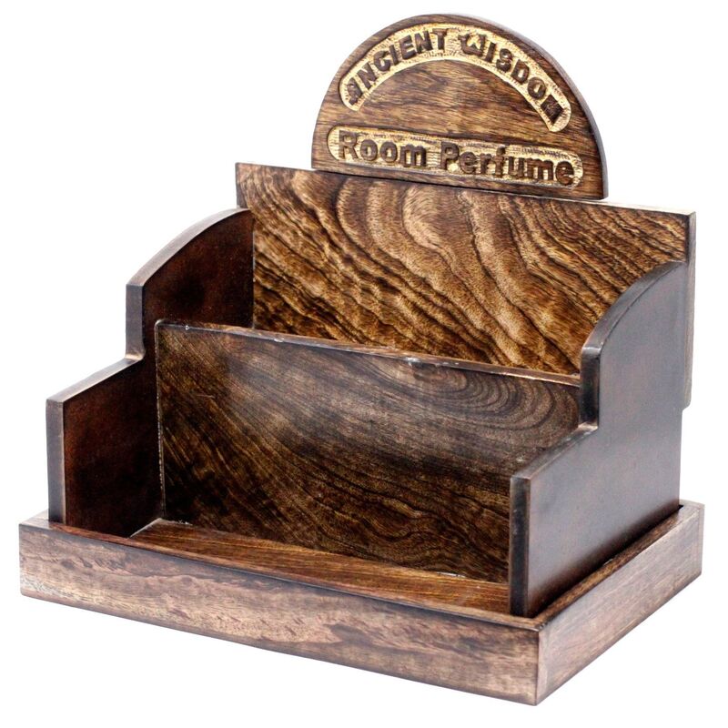 Mango Wood Display Stand For Room Perfumes, Books & Plants - Natural