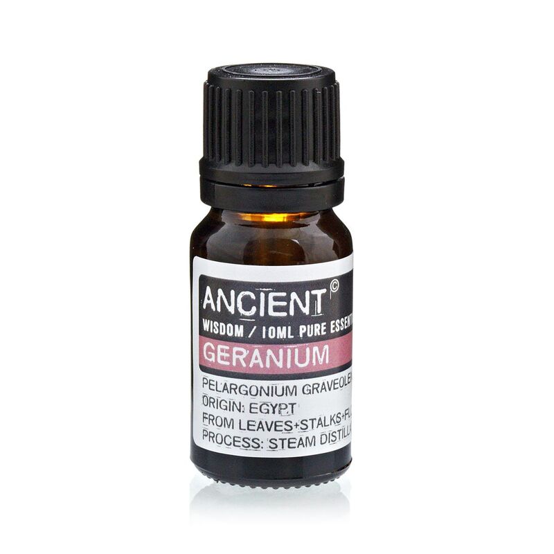 10ml Geranium Essential Oil - Floral, Balancing, Skin & Hair Care, Egyptian Pelargonium Graveolens