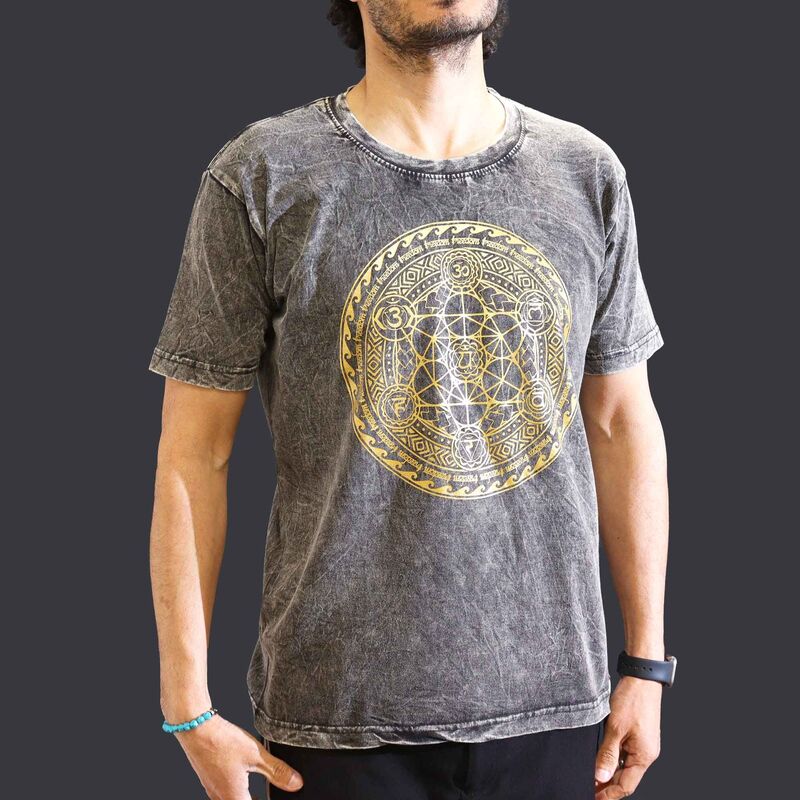 Stone Washed T-shirt - Dark Grey - Medium