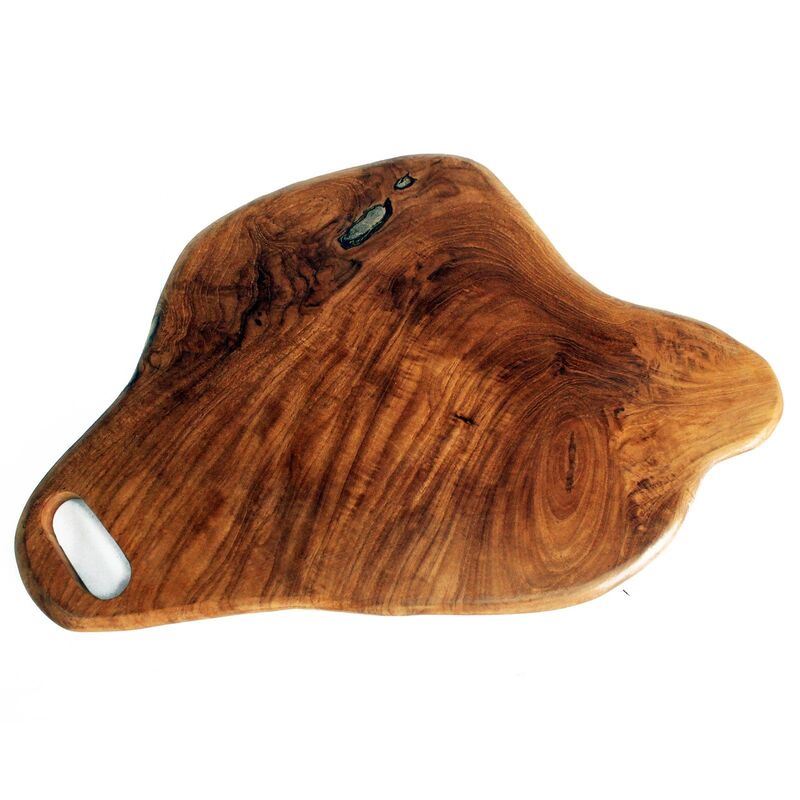 Premium Teak Chopping Board - Hand Carved Water Resistant Sustainably Sourced - 30cm