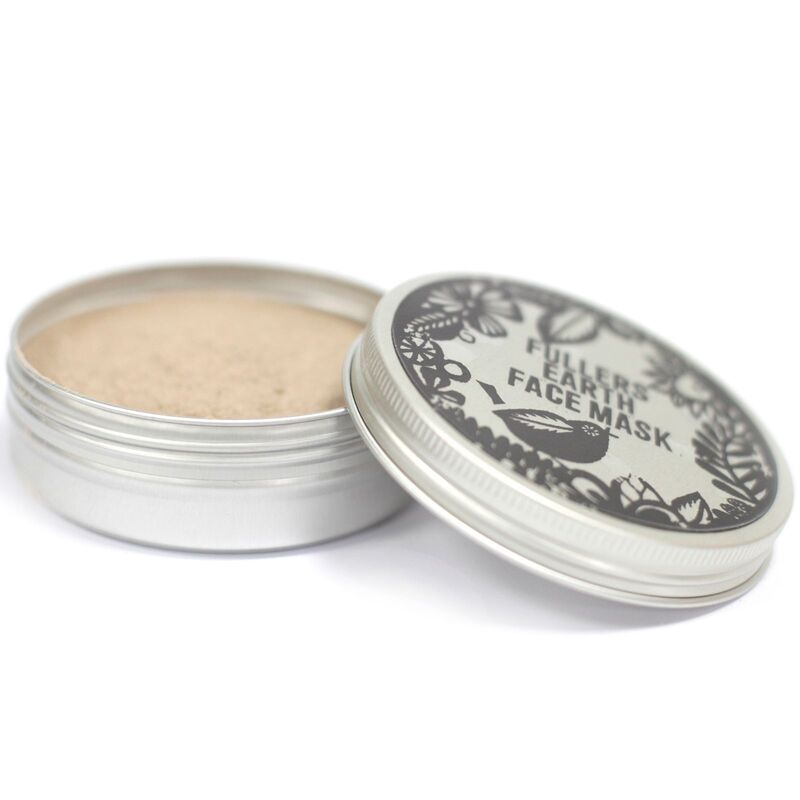 Fuller's Earth Face Mask - Deep Cleansing, Skin Balancing, Cooling & Purifying Powder In Reusable Aluminium Tin