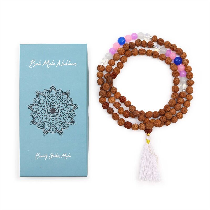 Bali Mala Necklace - Spiritual Meditation Beads - Handmade Artisan Jewellery
