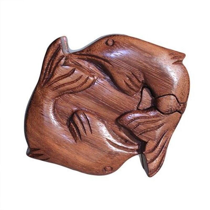 Sheesham Wood Puzzle Box - Hidden Compartment, Handcrafted In Bali
