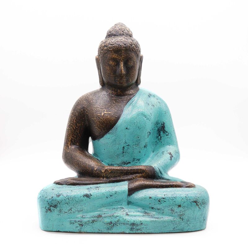 Turquoise Stone Resin Buddha Statue - Medium 0 5m