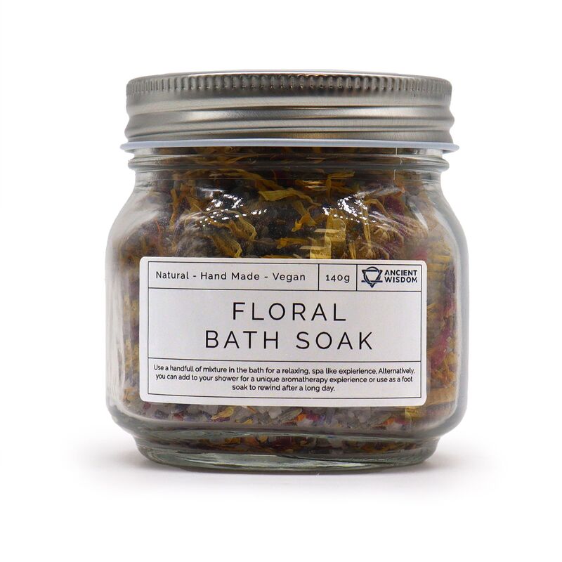 Floral Bath Soak - Natural Botanicals & Sea Salt - 140g