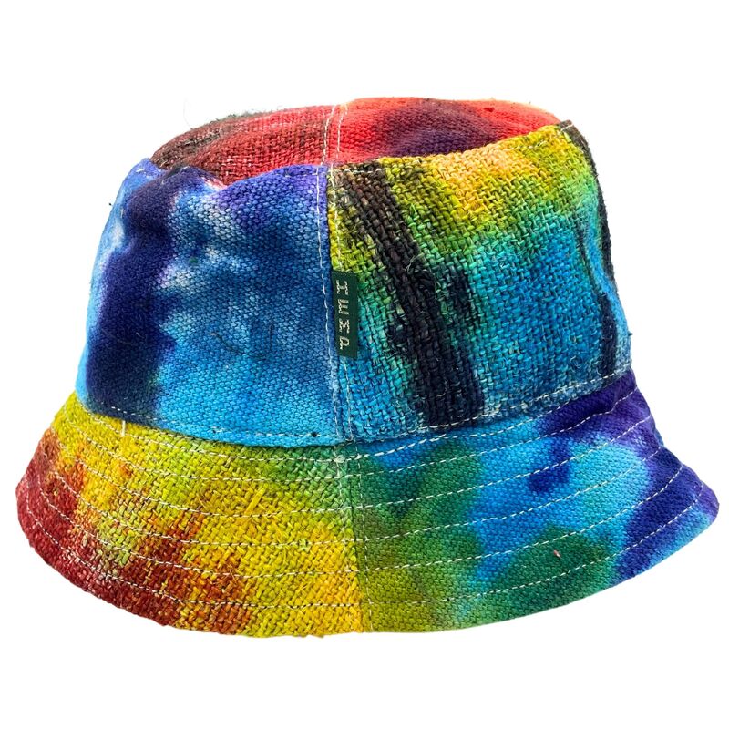 Boho Festival Hat - Hemp & Cotton Tie-dye - One Size Fits Most
