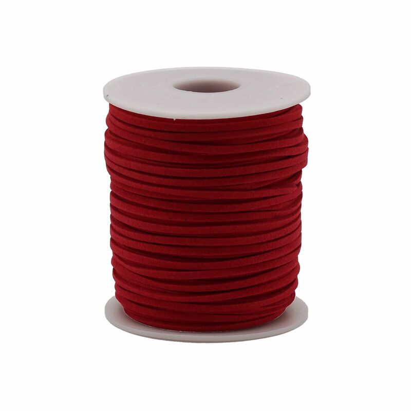Red Faux Suede Cord - 2.5mm X 45m For Jewellery Making & Crafts