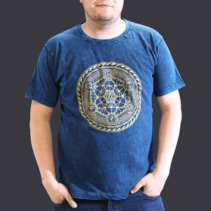 Xlarge Stone Washed T-shirt - Chakra Blue
