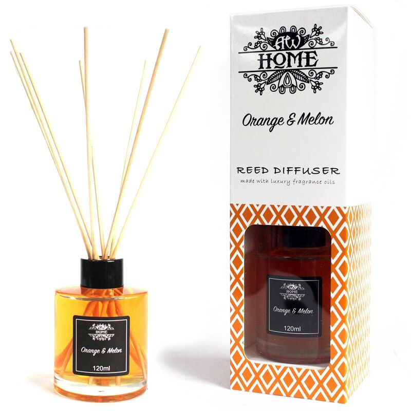120ml Reed Diffuser - Orange Melon - Long-lasting Home Fragrance