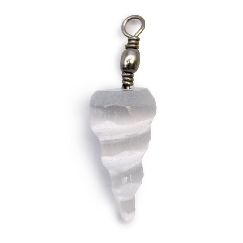 Selenite Spiral Pendant - Jewellery, Calming Energy, Bohemian Elegance