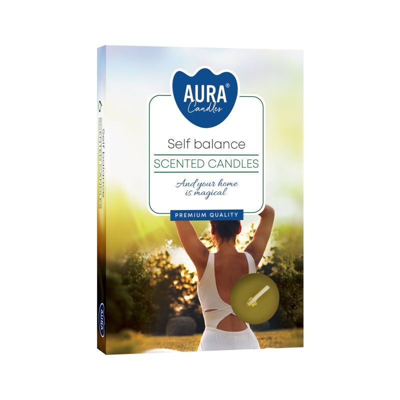 Scented Tealights - Set Of 6, Self-balancing, Clean Burn