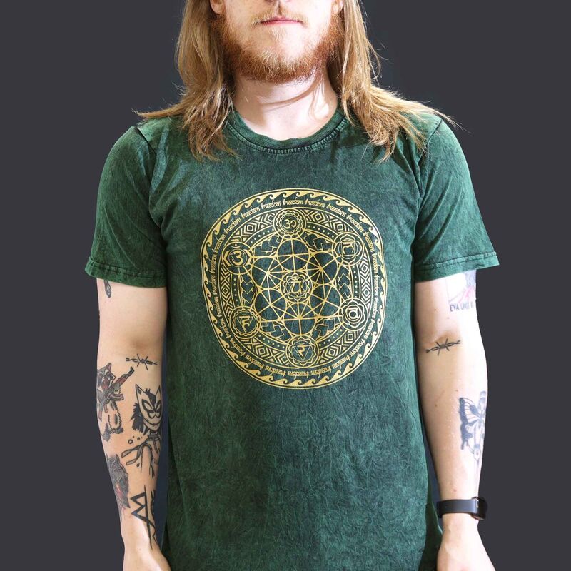 Stone Washed Cotton Oversized T-shirt - Chakra Green