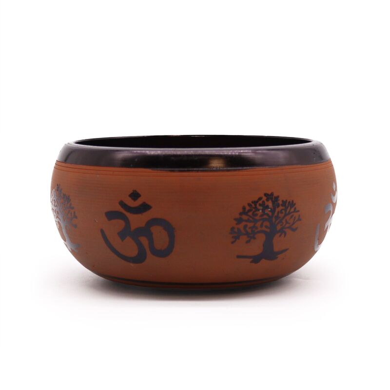 Clay Om Buddha Singing Bowl - 16cm