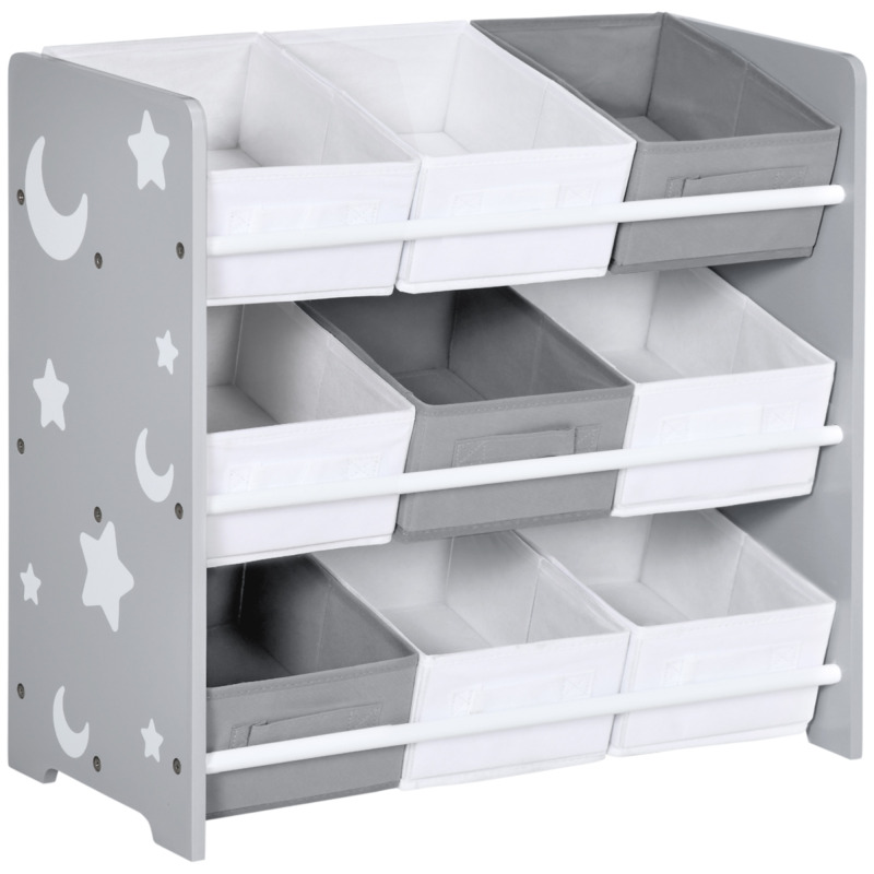 Zonekiz Grey 9-basket Storage Unit For Nursery & Playroom