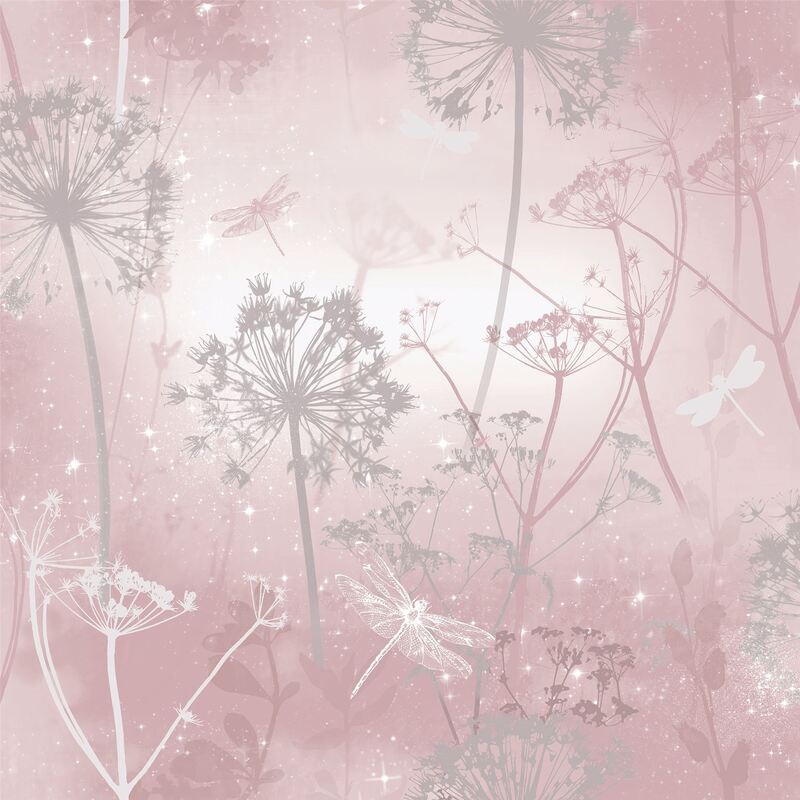 Arthouse Damselfly Blush Wallpaper - 10m X 0.53m