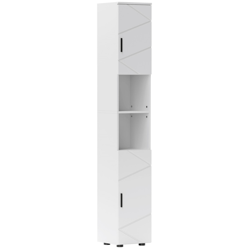 Kleankin Slim Bathroom Storage Cabinet With Soft Close